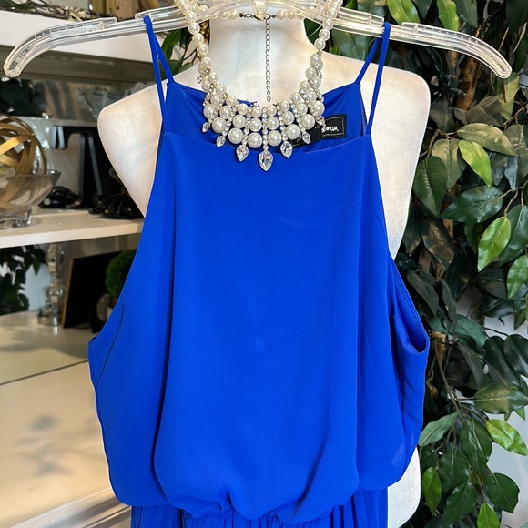 🆕NWT Sam Edelman Royal Blue, Pleated Maxi Skirt, S - Picture 2 of 13